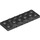 LEGO Black Plate 2 x 6 x 0.7 with 4 Studs on Side (72132 / 87609)