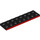 LEGO Negro Placa 2 x 8 con Rojo Lado (3034 / 110072)