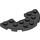 LEGO Zwart Plaat 3 x 6 Ronde Halve Cirkel met Uitsparing (18646)