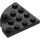 LEGO Black Plate 4 x 4 Round Corner (30565)