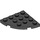 LEGO Black Plate 4 x 4 Round Corner (30565)