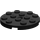 LEGO Schwarz Platte 4 x 4 Runden mit Loch und Snapstud (60474)