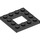 LEGO Schwarz Platte 4 x 4 mit 2 x 2 Open Mitte (64799)