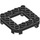 LEGO Zwart Plaat 4 x 4 x 0.7 met Afgeronde hoeken en 2 x 2 Open Midden (79387)