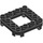 LEGO Black Plate 4 x 4 x 0.7 with Rounded Corners and 2 x 2 Open Center (79387)