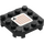 LEGO Black Plate 4 x 4 x 0.7 with Rounded Corners and Empty Middle with Handcar Scanner Code (66792)