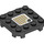 LEGO Noir assiette 4 x 4 x 0.7 avec Coins arrondis et Empty Middle avec Skewer Scanner Code (66792 / 79870)