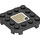 LEGO Black Plate 4 x 4 x 0.7 with Rounded Corners and Empty Middle with Super Mario Scanner Code - Skewer (66792 / 79870)