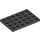 LEGO Noir assiette 4 x 6 (3032)
