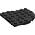 LEGO Black Plate 6 x 6 Round Corner (6003)