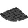 LEGO Zwart Plaat 6 x 6 Ronde Hoek (6003)