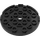 LEGO Black Plate 6 x 6 Round with Pin Hole (11213)