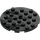 LEGO Black Plate 6 x 6 Round with Pin Hole (11213)