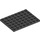 LEGO Noir assiette 6 x 8 (3036)