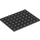 LEGO Schwarz Platte 6 x 8 (3036)