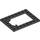 LEGO Black Plate 6 x 8 Trap Door Frame Flush Pin Holders (92107)