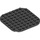LEGO Noir assiette 8 x 8 Rond avec Coins arrondis (65140)
