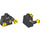 LEGO Noir Police Minifigure Torse avec Buttoned-En haut Jacket avec Sheriff&#039;s Badge (76382 / 88585)