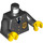 LEGO Zwart Politie Minifigure Torso met Buttoned-Omhoog Jacket met Sheriff&#039;s Badge (76382 / 88585)