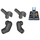 LEGO Noir Police Minifigure Torse avec Zippered Jacket avec Sheriff&#039;s Badge (Simple face) (76382 / 88585)