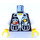 LEGO Black Police Torso with White Zipper and Badge with Yellow Star and ID Badge with White Arms and Yellow Hands (973 / 73403)