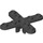 LEGO Schwarz Propeller 4 Klinge 5 Diameter mit offenem Verbinder (2479)