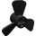 LEGO Zwart Propeller met 3 Messen (6041)