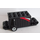 LEGO Black Pullback Motor 4 x 8 x 2.33 with Red, White and Black Stripes Sticker (47715)