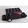 LEGO Schwarz Pullback Motor 4 x 8 x 2.33 mit Rot, Weiß und Schwarz Streifen Aufkleber (47715)