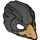 LEGO Zwart Raven Masker met Gold Bek en Gold Markeringen (12550 / 12846)