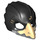 LEGO Schwarz Raven Maske mit Gold Schnabel und Gold Markings (12550 / 12846)