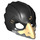 LEGO Zwart Raven Masker met Gold Bek en Gold Markeringen (12550 / 12846)