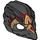 LEGO Zwart Raven Masker met Gold Bek en Rood Markeringen (12550 / 12844)