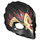 LEGO Zwart Raven Masker met Gold Bek en Rood Markeringen (12550 / 12844)