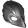 LEGO Schwarz Raven Maske mit Grau Schnabel und Silber Eyepatch (12550 / 12848)