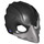 LEGO Zwart Raven Masker met Grijs Bek en Zilver Eyepatch (12550 / 12848)
