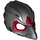 LEGO Zwart Raven Masker met Zilver Bek en Rood Markings (12550 / 12845)