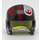 LEGO Zwart Rebel Piloot Helm met Transparant Geel Vizier en Rood (23736 / 35986)