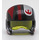 LEGO Black Rebel Pilot Helmet with Transparant Yellow Visor and Red (23736 / 35986)