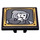 LEGO Black Roadsign Clip-on 2 x 2 Square with Gilderoy Lockhart with Hood Sticker with Open &#039;O&#039; Clip (15210)
