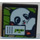 LEGO Black Roadsign Clip-on 2 x 2 Square with Panda Sticker with Open &#039;O&#039; Clip (15210)