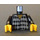 LEGO Zwart Ron Weasley met Plaid Zwart en Wit Shirt Torso (973 / 73403)