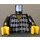 LEGO Zwart Ron Weasley met Plaid Zwart en Wit Shirt Torso (973 / 73403)