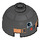 LEGO Black Round Brick 2 x 2 Dome Top (Undetermined Stud - To be deleted) with R2-D5 Pattern (55439)