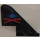 LEGO Black Rudder 2 x 5 x 3.7 with Shark, Red &#039;X&#039; (Both Sides) (3587 / 81818)