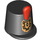 LEGO Noir Shako Chapeau avec rouge Plume et Golden Ornamental Badge (2545 / 84625)
