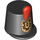 LEGO Black Shako Hat with Red Plume and Golden Ornamental Badge (2545 / 84625)