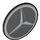 LEGO Zwart Schild met Gebogen Gezicht met Mercedes Benz logo (21100 / 75902)