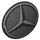 LEGO Zwart Schild met Gebogen Gezicht met Mercedes-Benz logo (75902 / 82025)