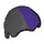 LEGO Noir Court peigné Cheveux avec Purple Haft (51111 / 92081)